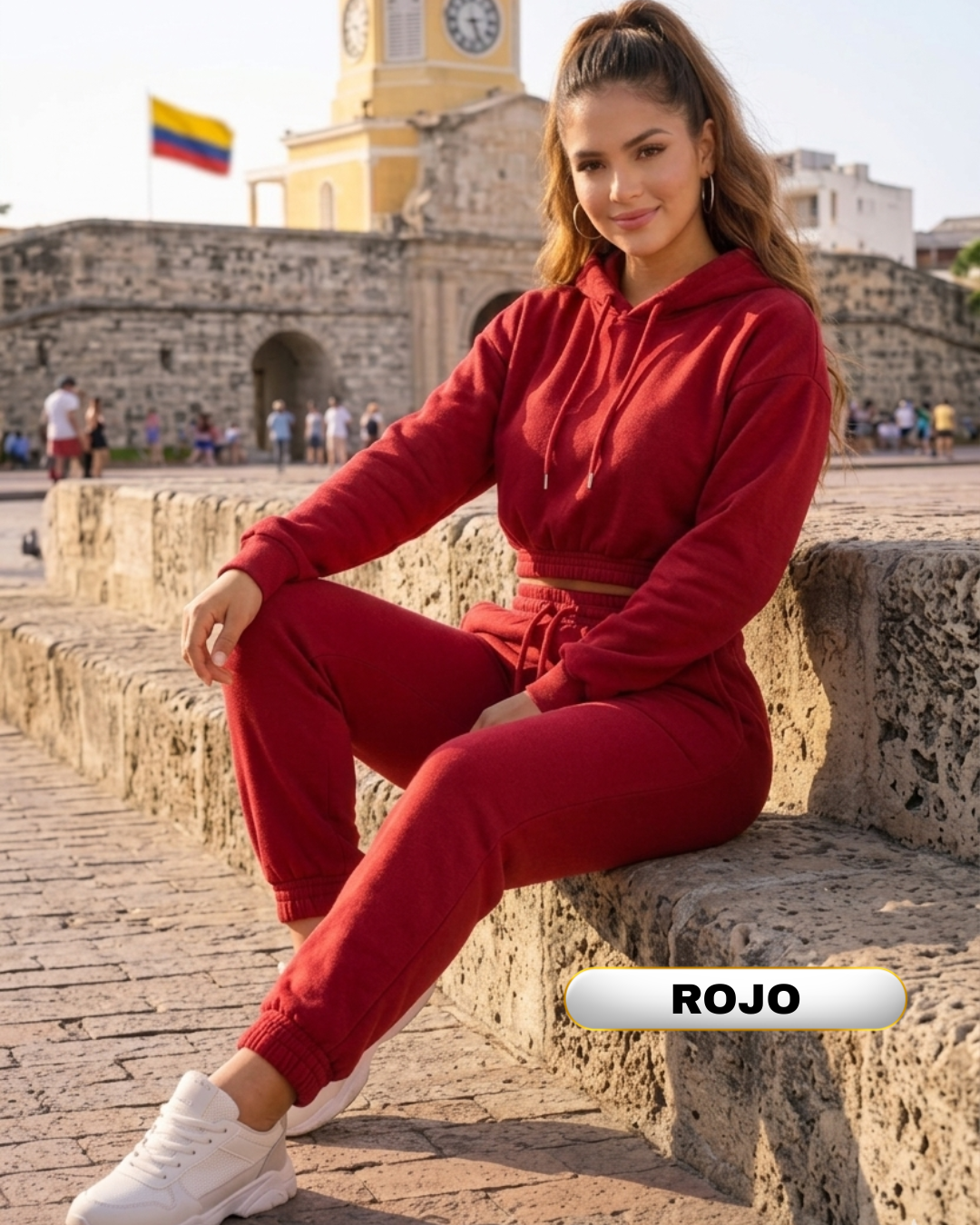 Conjunto Buzo Top + Jogger Mujer | 10 Colores | Envío Gratis + Pago Contra Entrega