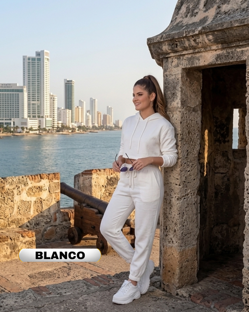 Conjunto Buzo Top + Jogger Mujer | 10 Colores | Envío Gratis + Pago Contra Entrega